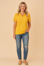 Peyton | Women's Fitted Button-Neck Polo Shirts