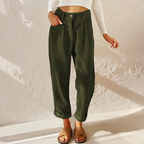 Nell | Women's Wide-Leg High-Waist Ribbed Pants