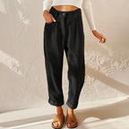 Nell | Women's Wide-Leg High-Waist Ribbed Pants