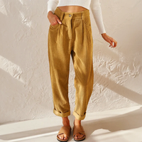 Nell | Women's Wide-Leg High-Waist Ribbed Pants