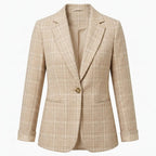 Marisol | Women's Fitted Plaid Blazer with Notched Lapel