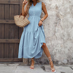 Jorien | Women's Stand-Collar Tiered Sundress