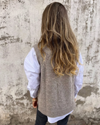 Frankie | Women's Oversized Ribbed V-Neck Knit Vest
