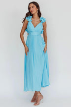 Jasmine | Women's V-Neck Cutout Waist Maxi Sundress
