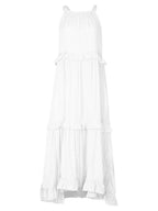 Jolien | Women's Ruffled Tiered Halter Maxi Dress