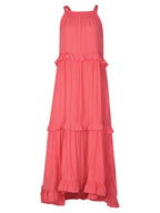 Jolien | Women's Ruffled Tiered Halter Maxi Dress