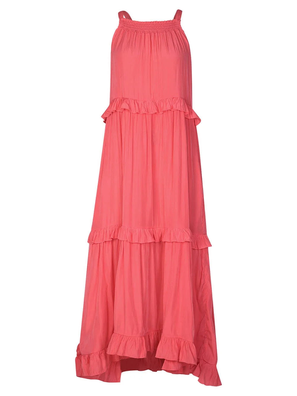 Jolien | Women's Ruffled Tiered Halter Maxi Dress