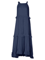 Jolien | Women's Ruffled Tiered Halter Maxi Dress