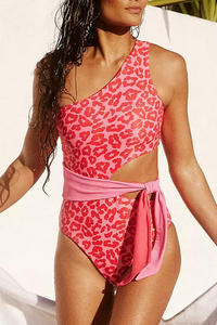 Ines | Women's One-Shoulder Tie-Waist Swimsuit
