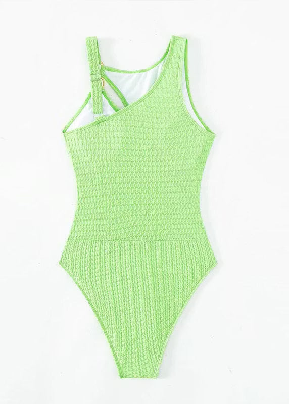 Jacoba | Women's Textured Cutout Neck One Piece Swimsuit