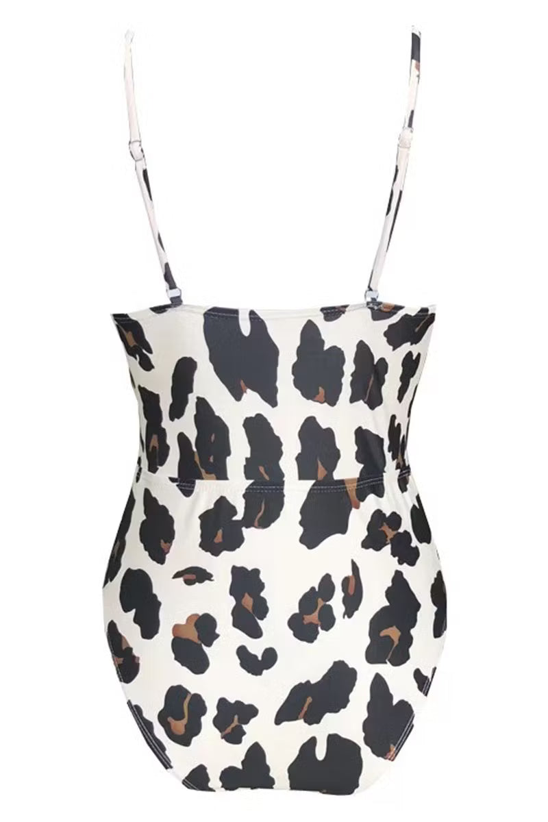 Isabel | Women's Cow Print Underwire One-Piece Swimsuit