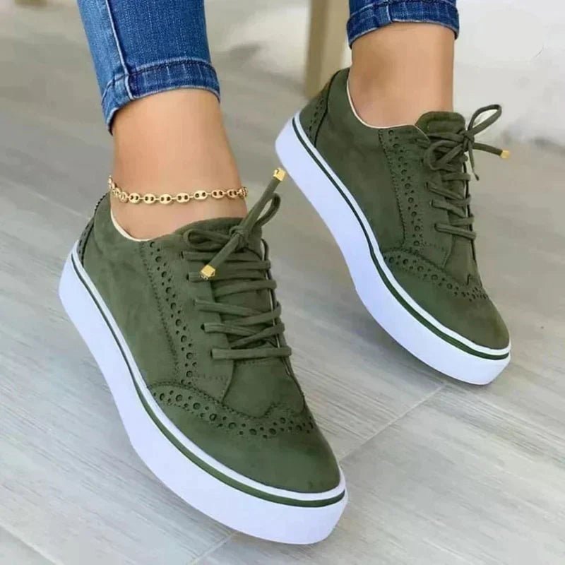 Yasmin | Women's Platform Lace-Up Sneakers with Cushioned Sole