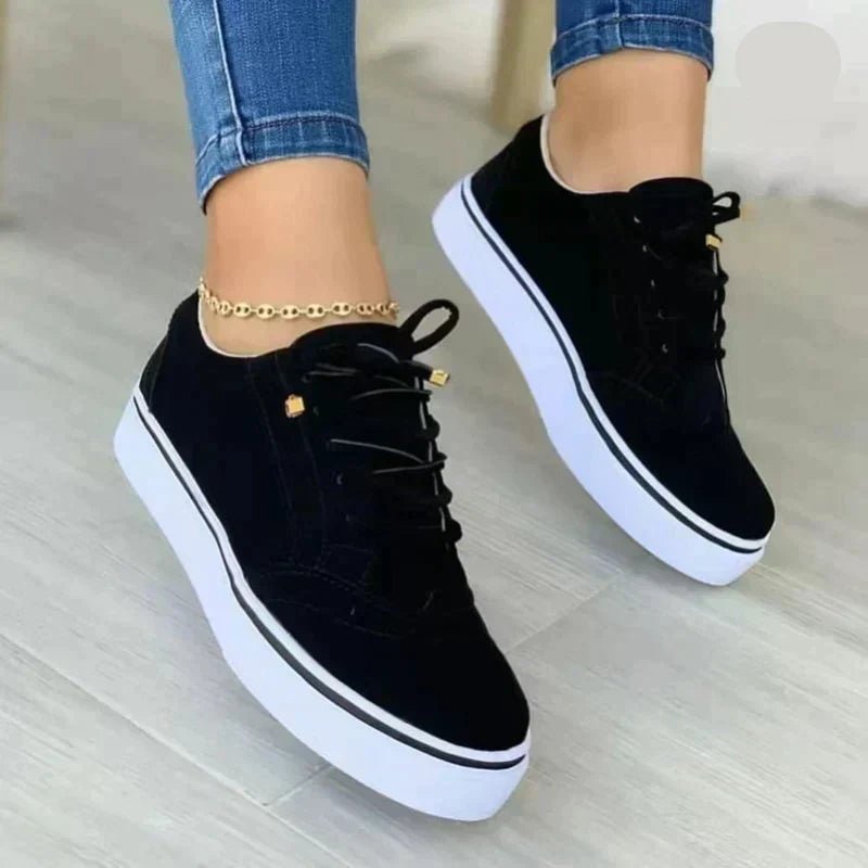 Yasmin | Women's Platform Lace-Up Sneakers with Cushioned Sole