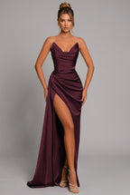 Oleta | Women's Strapless Ruched Bodycon Maxi Dress