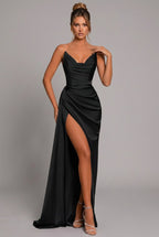 Oleta | Women's Strapless Ruched Bodycon Maxi Dress