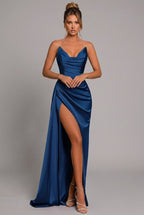 Oleta | Women's Strapless Ruched Bodycon Maxi Dress