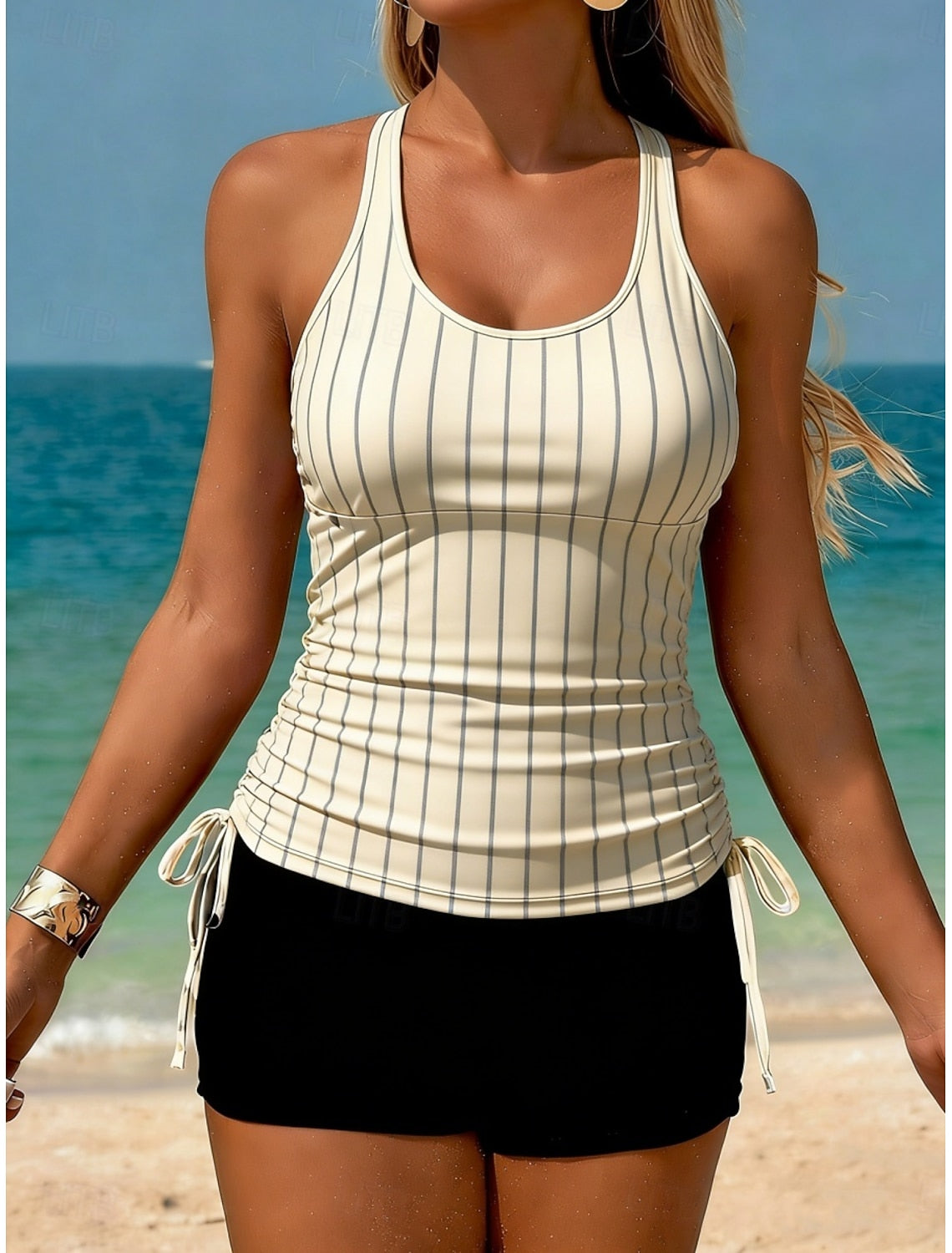 Mackenzie | Women's Striped Racerback Tankini Set