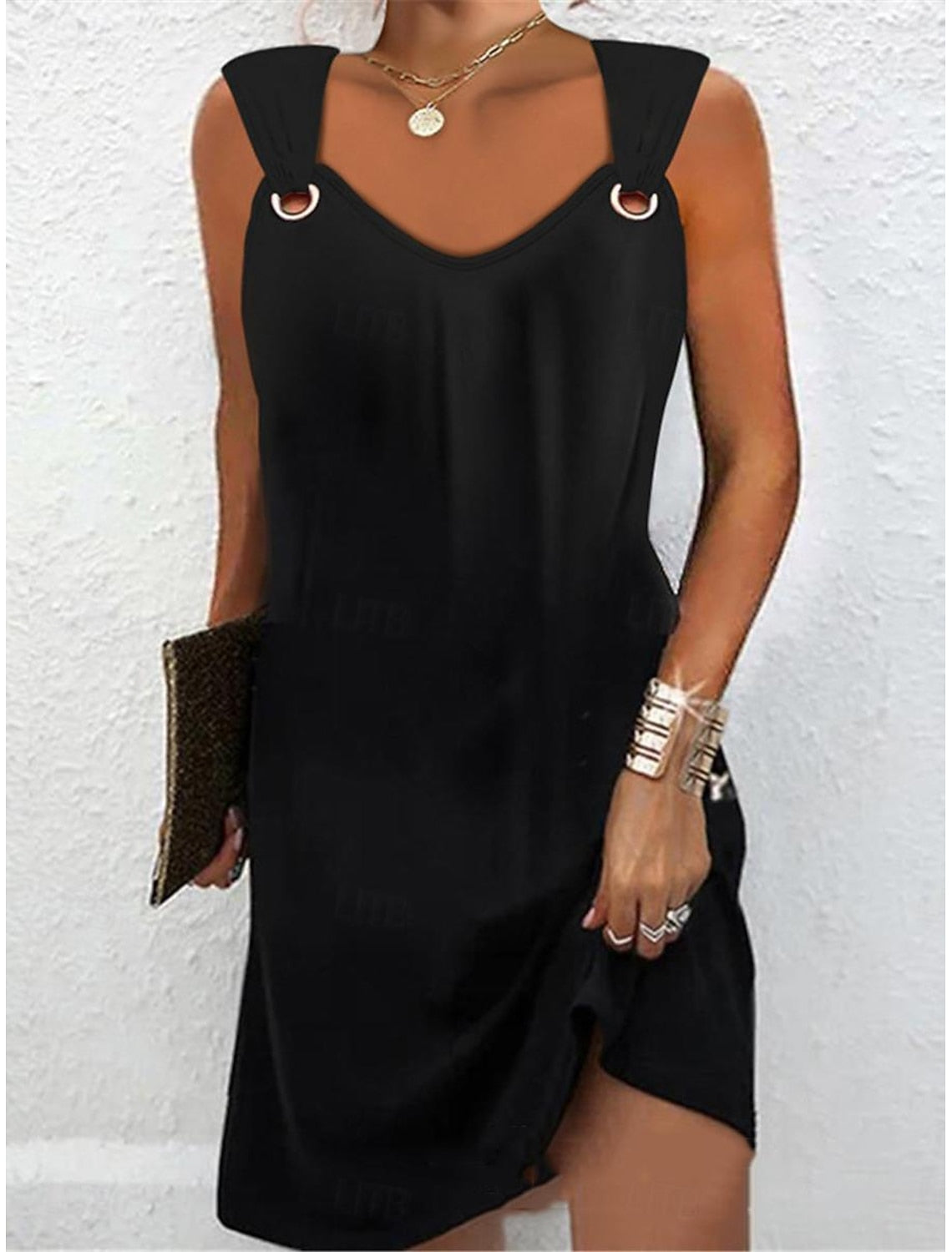 Sabrina | Women's Halter Ring-Strap Mini Dress