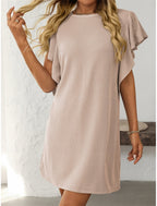 Ruby | Women's Striped A-Line Dress Ruffle Sleeve